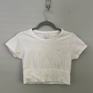 aerie White Offline Seamless Cropped Top, Size S